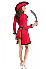 Halloween Costume Hot Red Pirate Costume