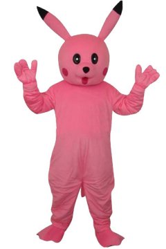 Mascot Costumes Pink Adorable Pikachu Costume