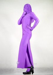 Halloween Costumes Stylish Purple Zentai Suit
