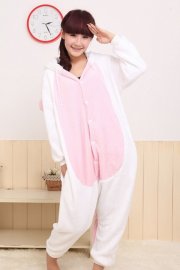 Mascot Costumes Kigurumi Pink and White Unicorn Costume