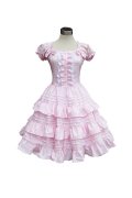 Adult Costume Light Yellow Lolita Princess Dress