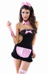 Uniform Costume Strapless Pink Cutie Sexy Maid Costume
