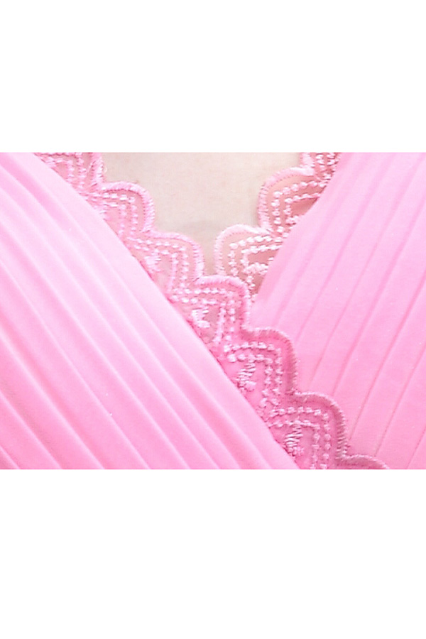 Gorgeous Knee Length Pink Chiffon Cocktail Dress - Click Image to Close