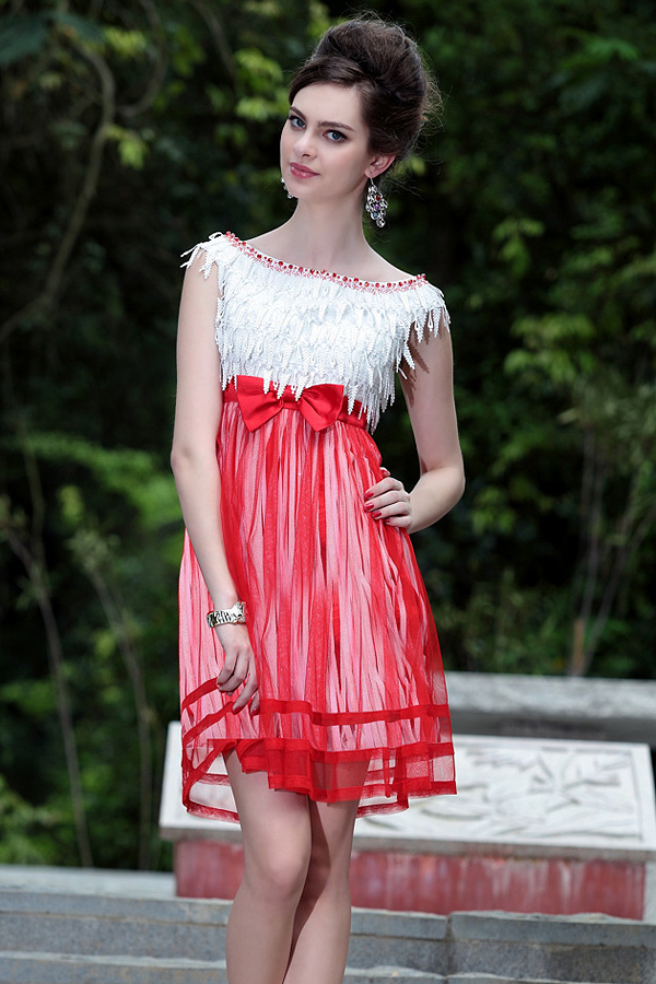 Chic Knee Length Fringed Dress - Click Image to Close