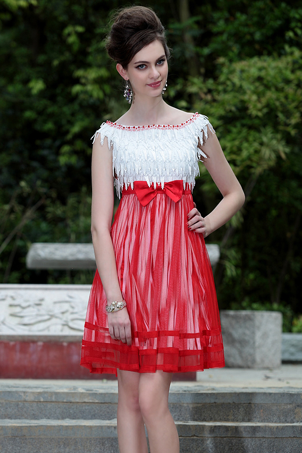 Chic Knee Length Fringed Dress - Click Image to Close