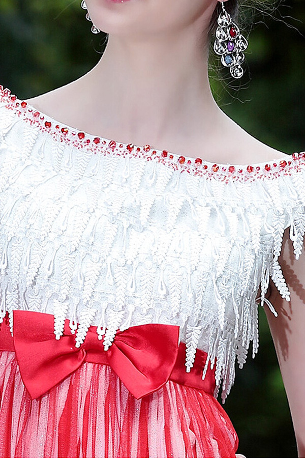Chic Knee Length Fringed Dress - Click Image to Close