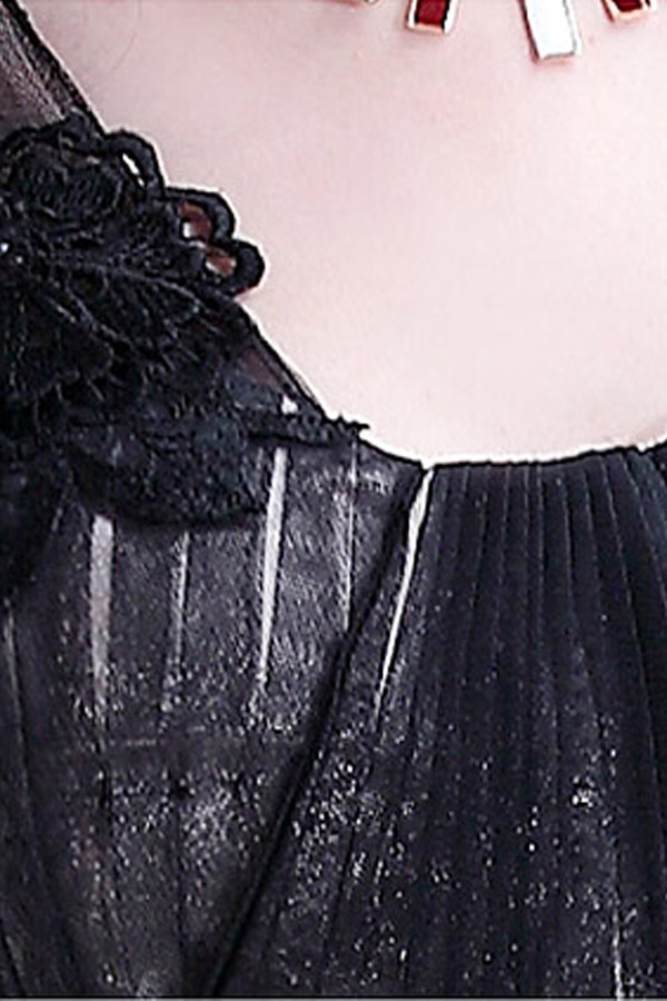 Feminine Black Tulle Cocktail Dress - Click Image to Close