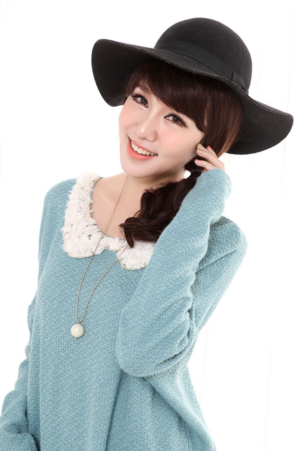 Adorable 100% Human Hair Handmade Curly Wig - Click Image to Close