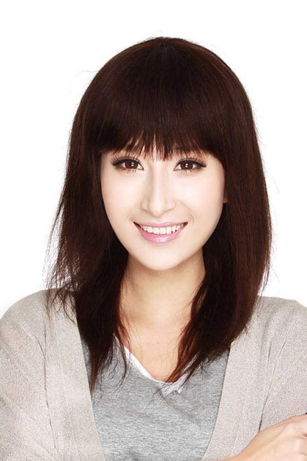 100% Human Hair Handmade Straight Wig - Click Image to Close