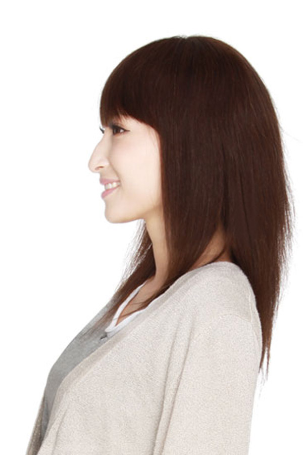 100% Human Hair Handmade Straight Wig - Click Image to Close