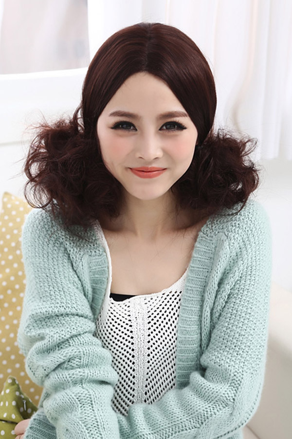 80% Human Hair Gorgeous Curly Wig - Click Image to Close