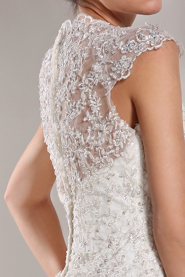 Timeless Traditional Mermaid Lace Wedding Dress - Click Image to Close