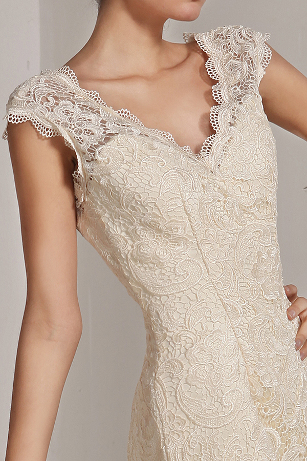 Royal Lace Mermaid Princess Wedding Dress - Click Image to Close