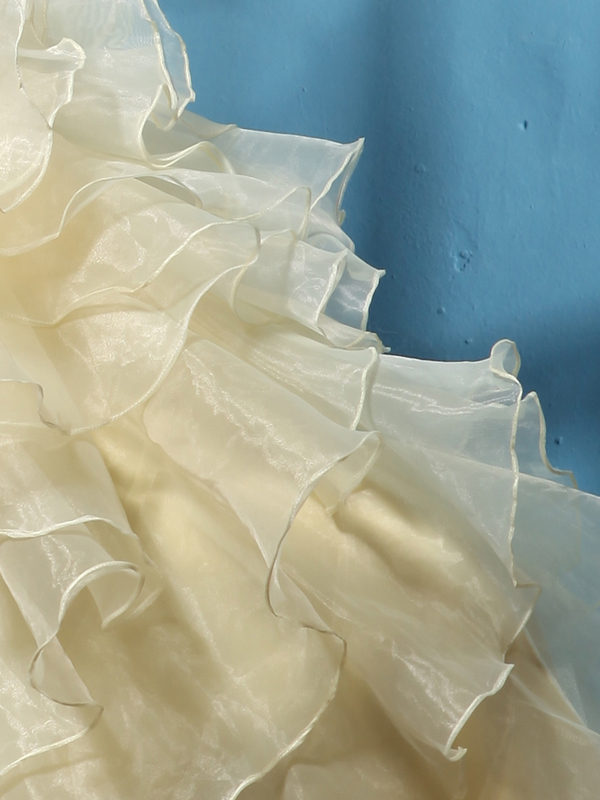 Enchanting Full Length Sweetheart Ruffled Dress - Click Image to Close