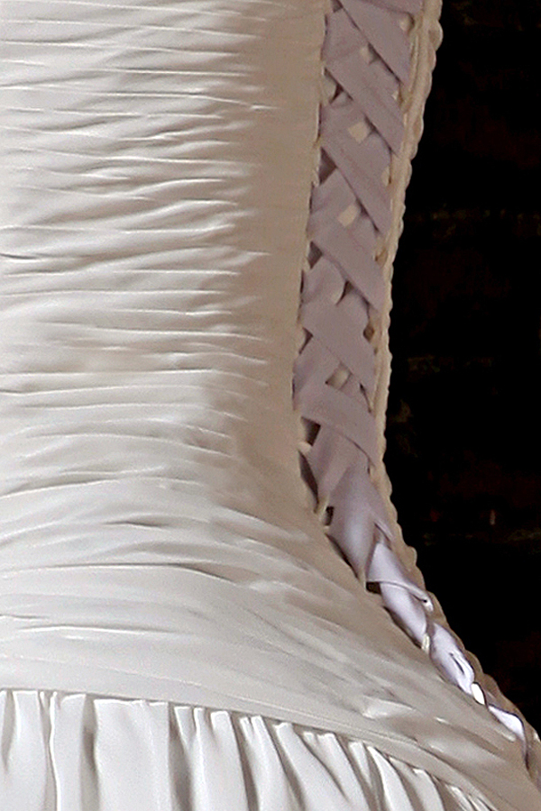 Luxe One Shoulder Wedding Dress with Mini Train - Click Image to Close